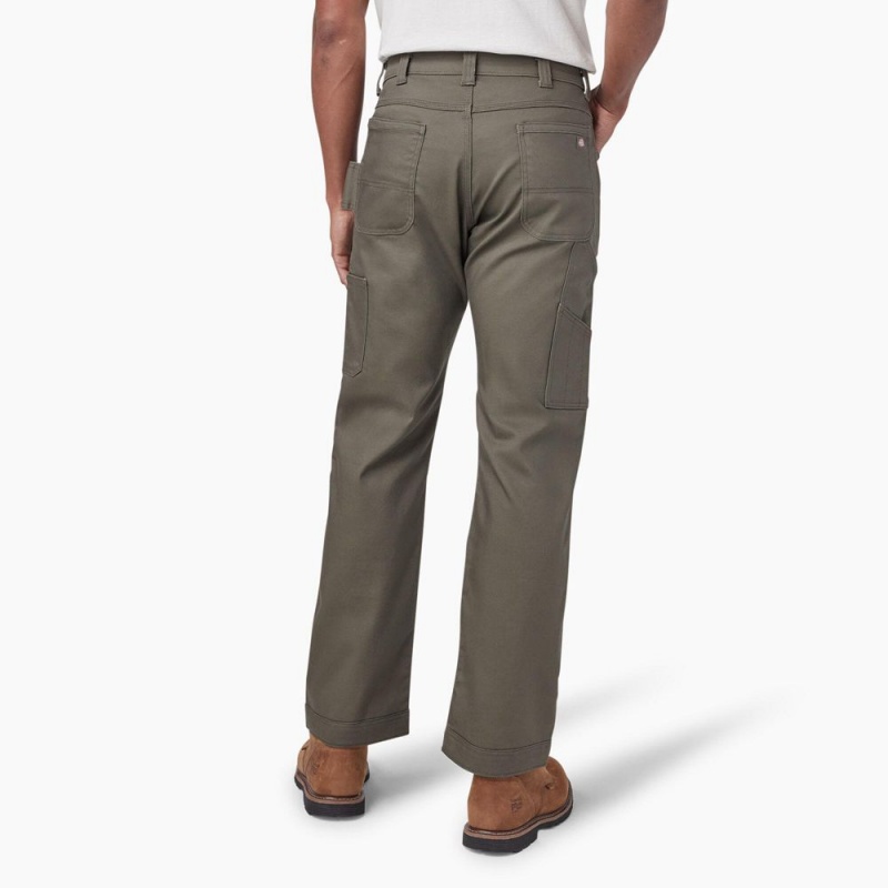 Green Men's Dickies FLEX DuraTech Relaxed Fit Duck Pants | RJB423718