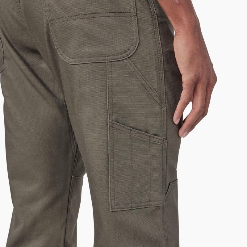 Green Men's Dickies FLEX DuraTech Relaxed Fit Duck Pants | RJB423718