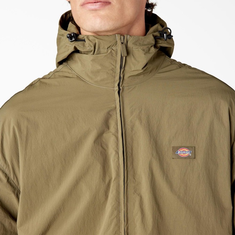 Green Men's Dickies Jackson Windbreaker Jacket | CXY013964