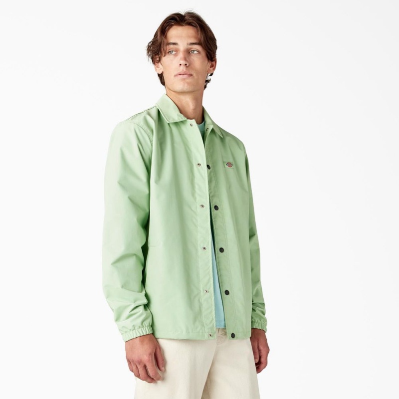 Green Men's Dickies Oakport Coaches Jacket | VAR953268