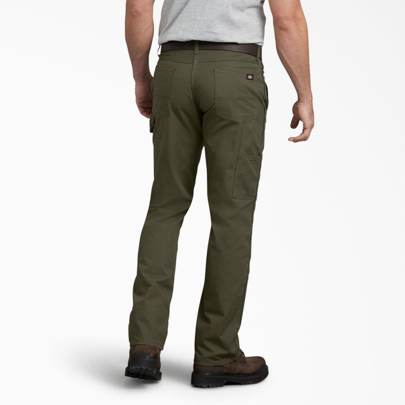 Green Men's Dickies Regular Fit Ripstop Carpenter Pants | NFB714806