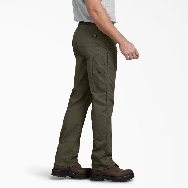 Green Men's Dickies Regular Fit Ripstop Carpenter Pants | NFB714806