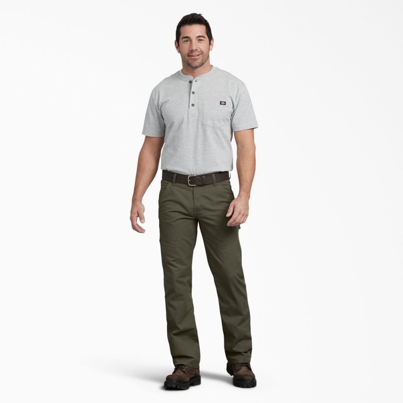 Green Men's Dickies Regular Fit Ripstop Carpenter Pants | NFB714806