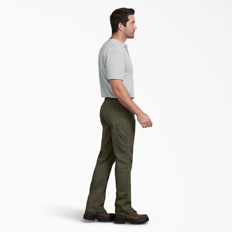 Green Men's Dickies Regular Fit Ripstop Carpenter Pants | NFB714806