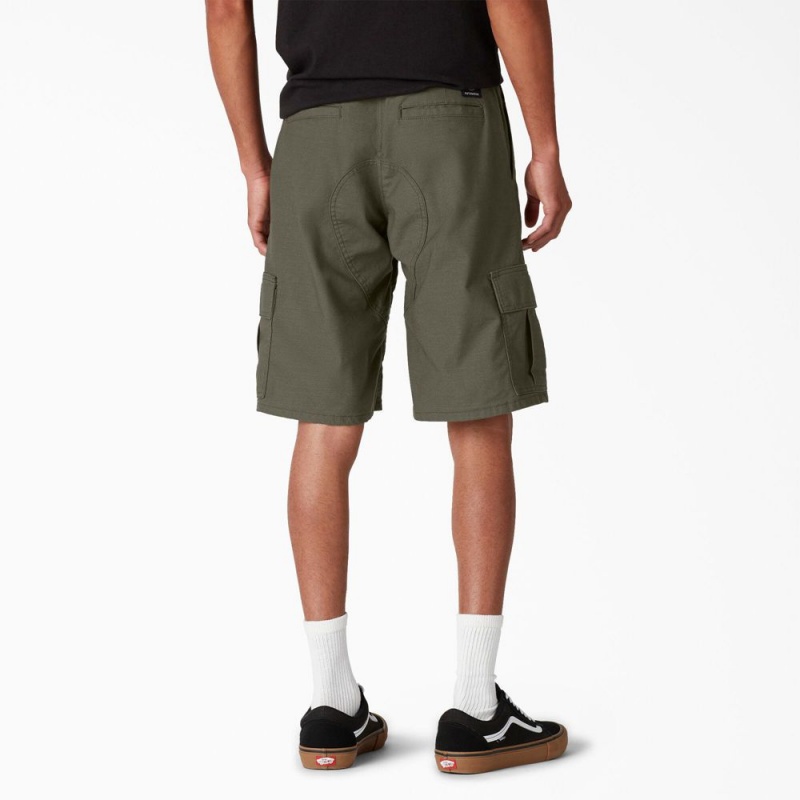 Green Men's Dickies Skateboarding Regular Fit Cargo Shorts | NLU961482