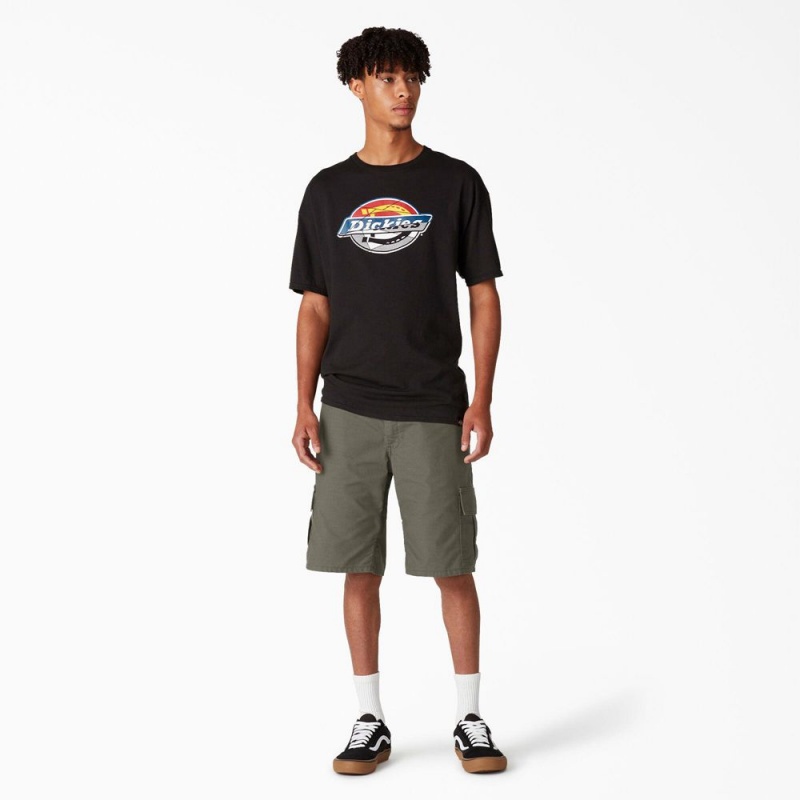 Green Men's Dickies Skateboarding Regular Fit Cargo Shorts | NLU961482