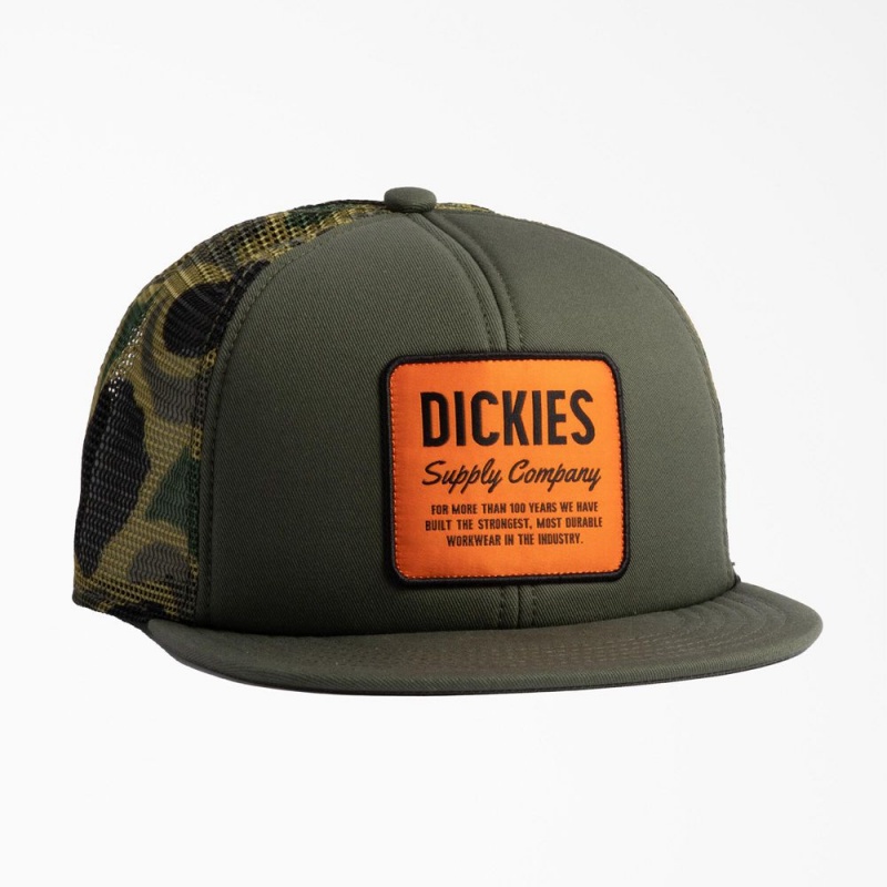 Green Men\'s Dickies Supply Company Trucker Hat | NBG476509