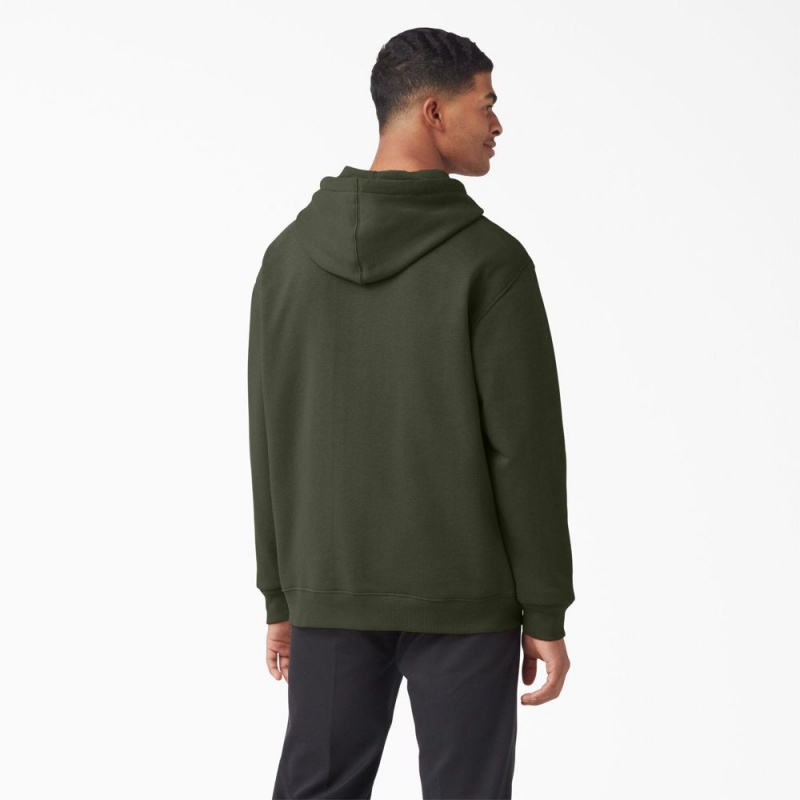 Green Men's Dickies Uniontown Hoodie | FSW214639