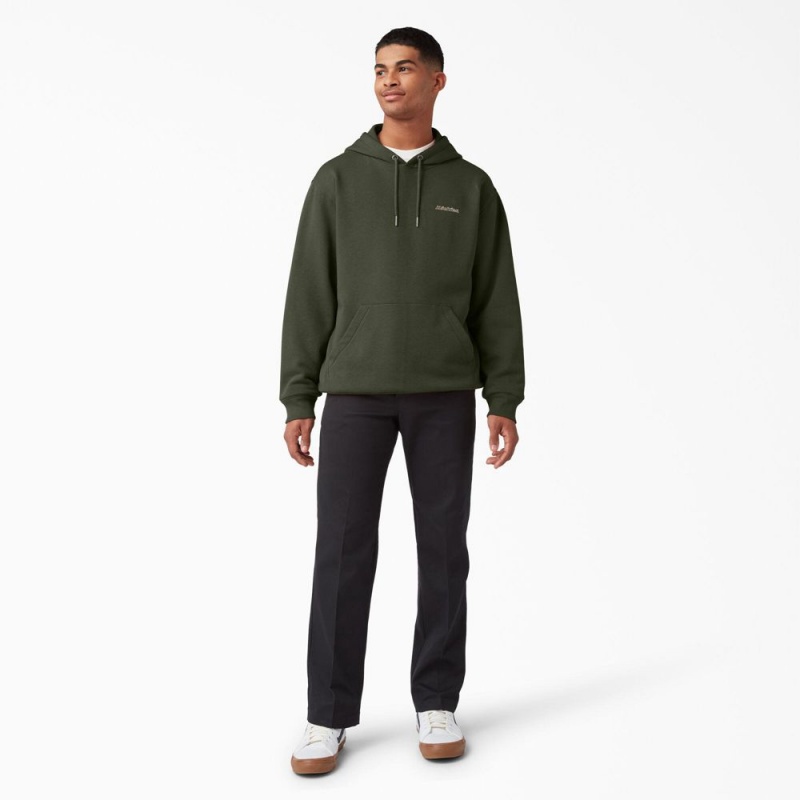 Green Men's Dickies Uniontown Hoodie | FSW214639