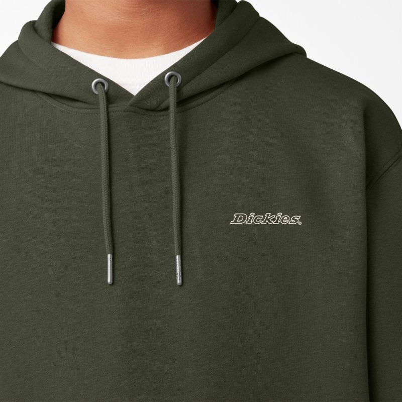 Green Men's Dickies Uniontown Hoodie | FSW214639