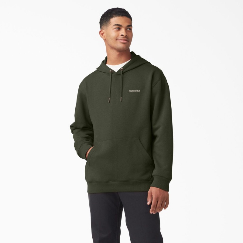 Green Men\'s Dickies Uniontown Hoodie | FSW214639