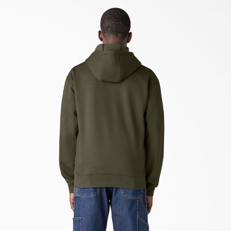 Green Men's Dickies Water Repellent Camo Logo Hoodie | PVF125764