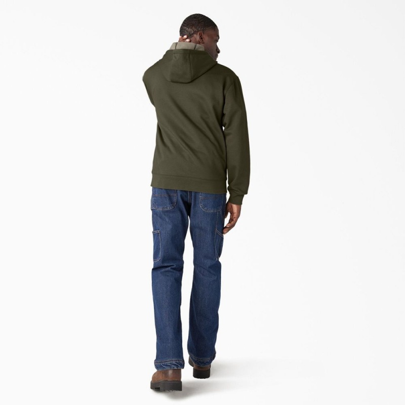 Green Men's Dickies Water Repellent Camo Logo Hoodie | PVF125764