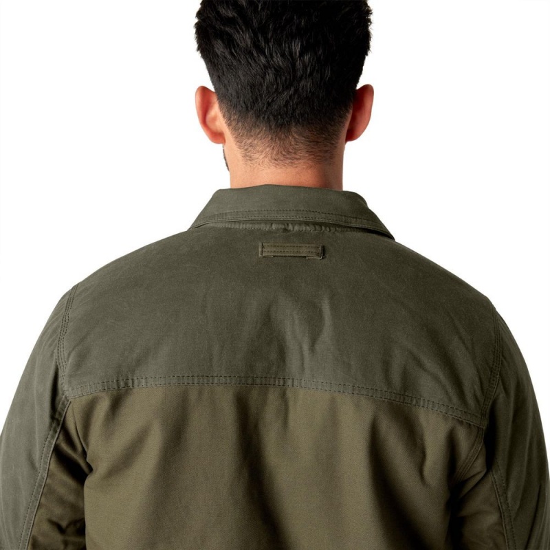 Green Men's Dickies Waxed Canvas Service Jacket | AVF674125