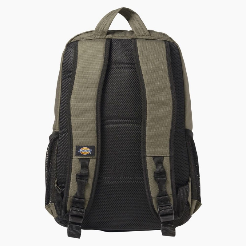 Green Women's Dickies Double Pocket Backpack | LQC684921