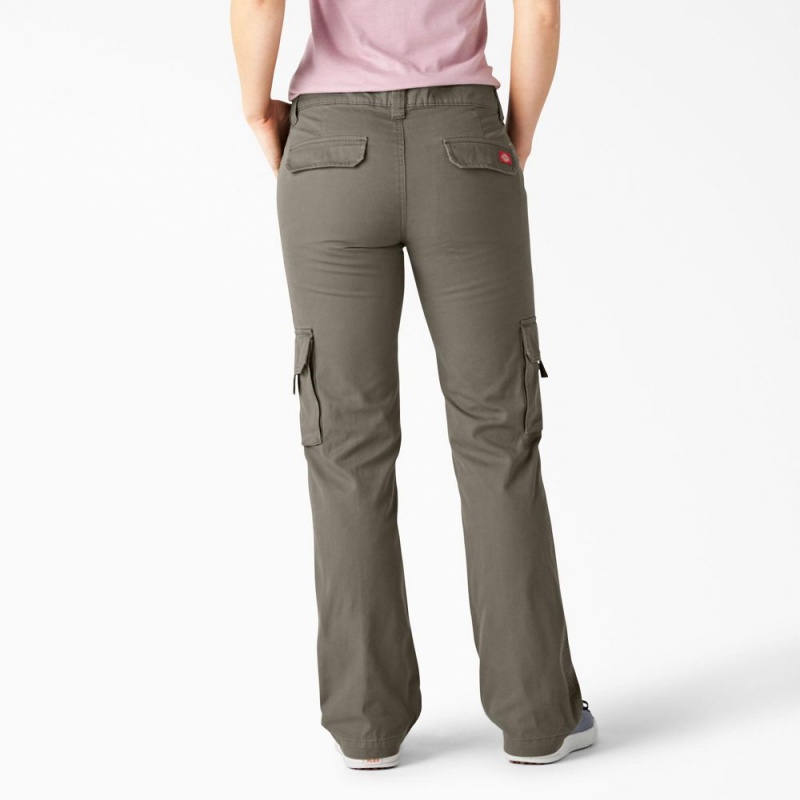 Green Women's Dickies Relaxed Fit Straight Leg Cargo Pants | PKC295761