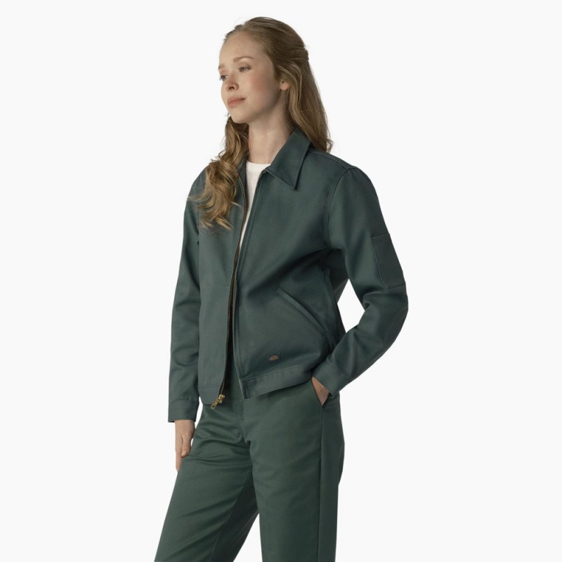 Green Women's Dickies Unlined Eisenhower Jacket | DOQ056714