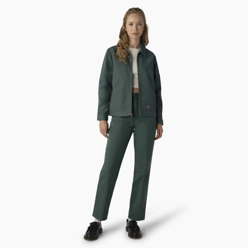 Green Women's Dickies Unlined Eisenhower Jacket | DOQ056714