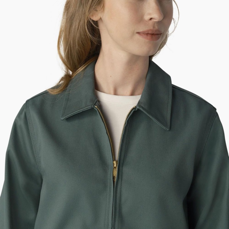 Green Women's Dickies Unlined Eisenhower Jacket | DOQ056714