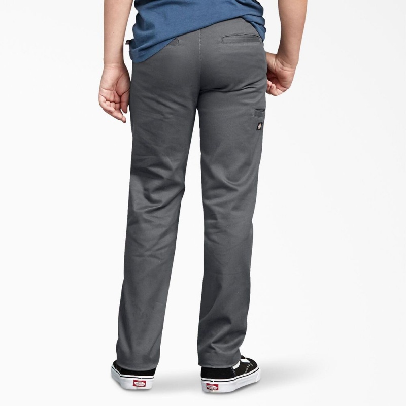 Grey Kids' Dickies FLEX Skinny Fit Pants | GMB540816