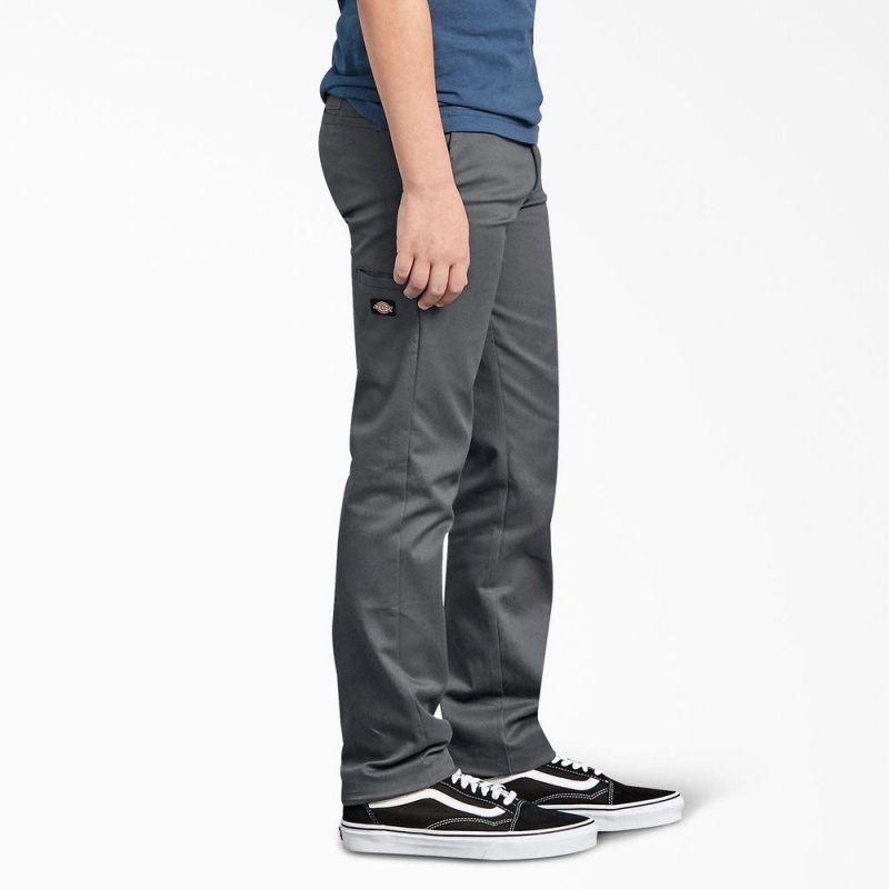 Grey Kids' Dickies FLEX Skinny Fit Pants | GMB540816