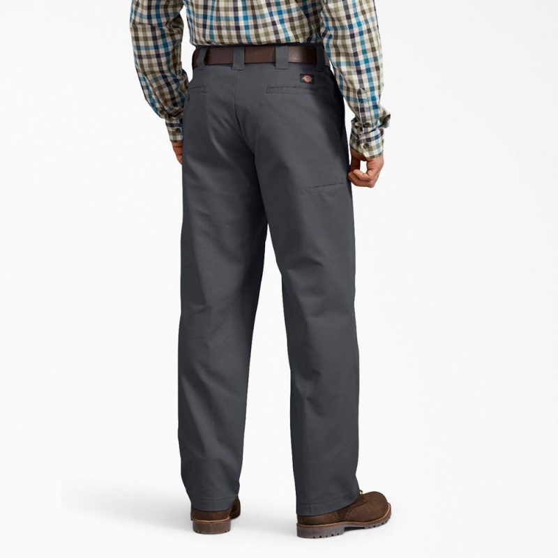 Grey Men's Dickies Active Waist Regular Fit Pants | WQE208641