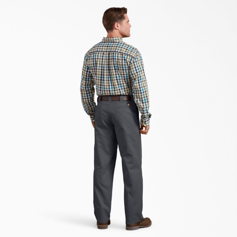 Grey Men's Dickies Active Waist Regular Fit Pants | WQE208641