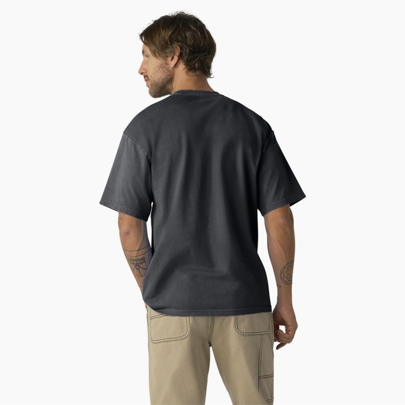 Grey Men's Dickies Bandon Short Sleeve T-Shirt | ACD478239