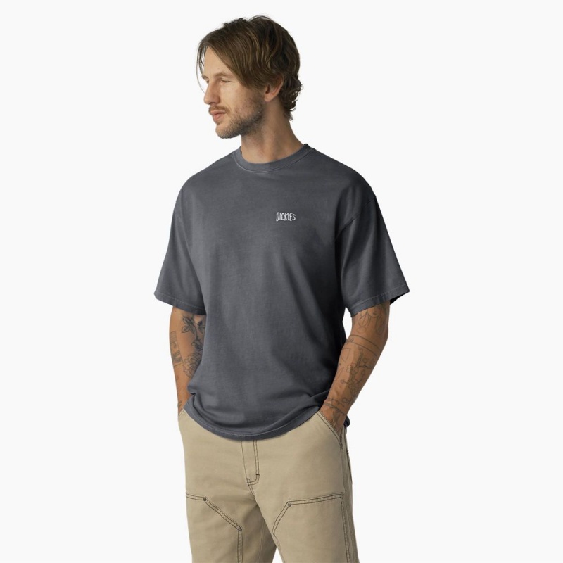 Grey Men's Dickies Bandon Short Sleeve T-Shirt | ACD478239