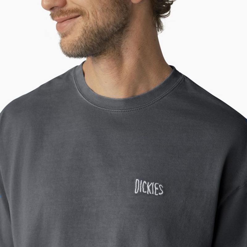 Grey Men's Dickies Bandon Short Sleeve T-Shirt | ACD478239