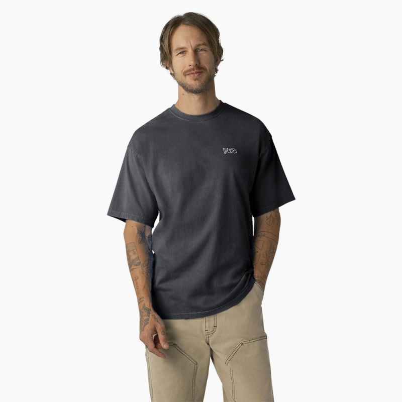 Grey Men\'s Dickies Bandon Short Sleeve T-Shirt | ACD478239