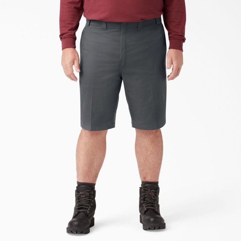 Grey Men's Dickies Cooling Active Waist Shorts | JXA130864