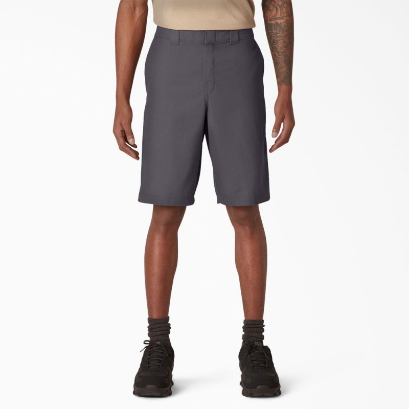 Grey Men\'s Dickies Cooling Active Waist Shorts | JXA130864