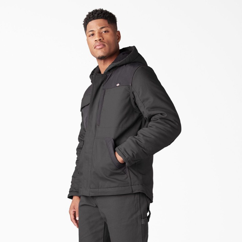 Grey Men's Dickies DuraTech Renegade FLEX Duck Jacket | MOU074851