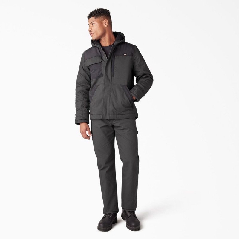 Grey Men's Dickies DuraTech Renegade FLEX Duck Jacket | MOU074851