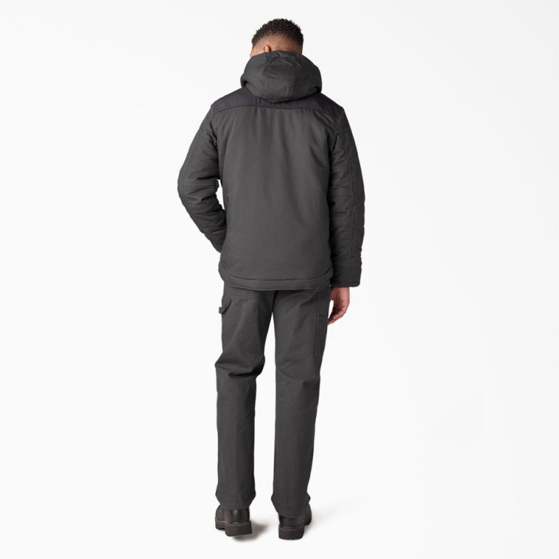 Grey Men's Dickies DuraTech Renegade FLEX Duck Jacket | MOU074851