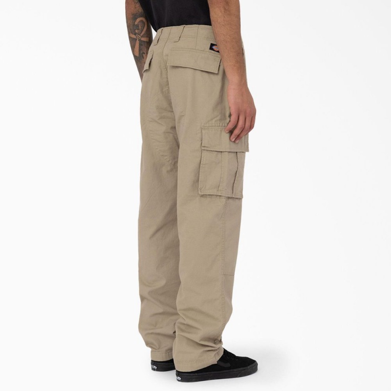 Grey Men's Dickies Eagle Bend Relaxed Fit Double Knee Cargo Pants | OWP102345