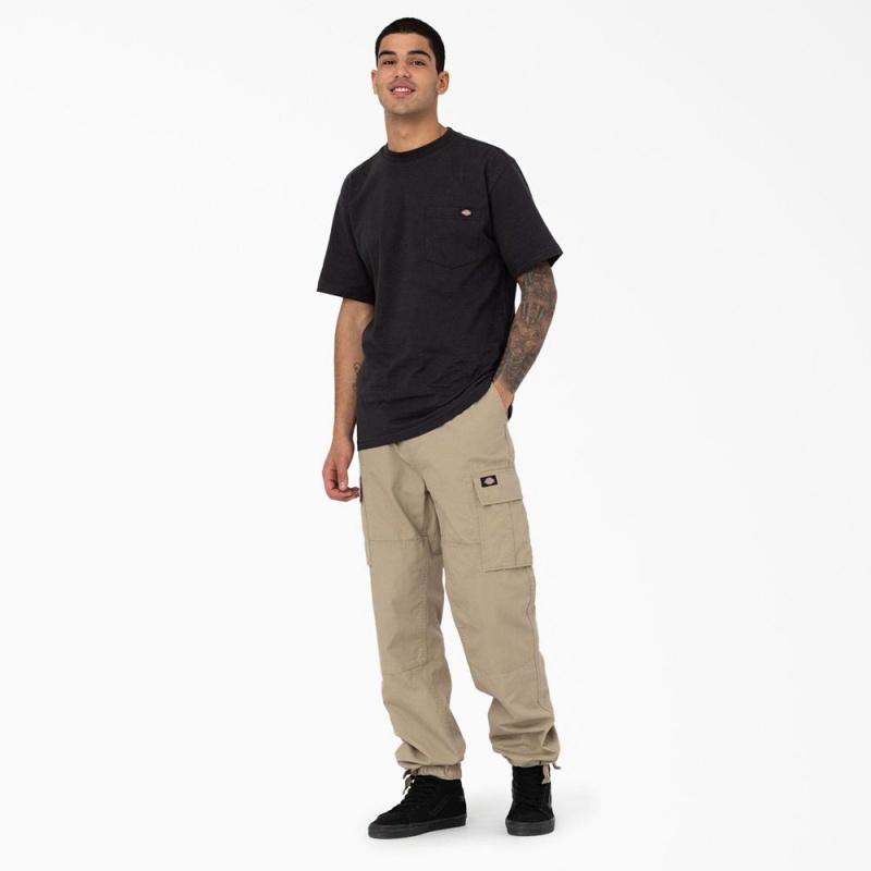 Grey Men's Dickies Eagle Bend Relaxed Fit Double Knee Cargo Pants | OWP102345