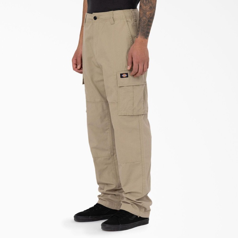 Grey Men's Dickies Eagle Bend Relaxed Fit Double Knee Cargo Pants | OWP102345