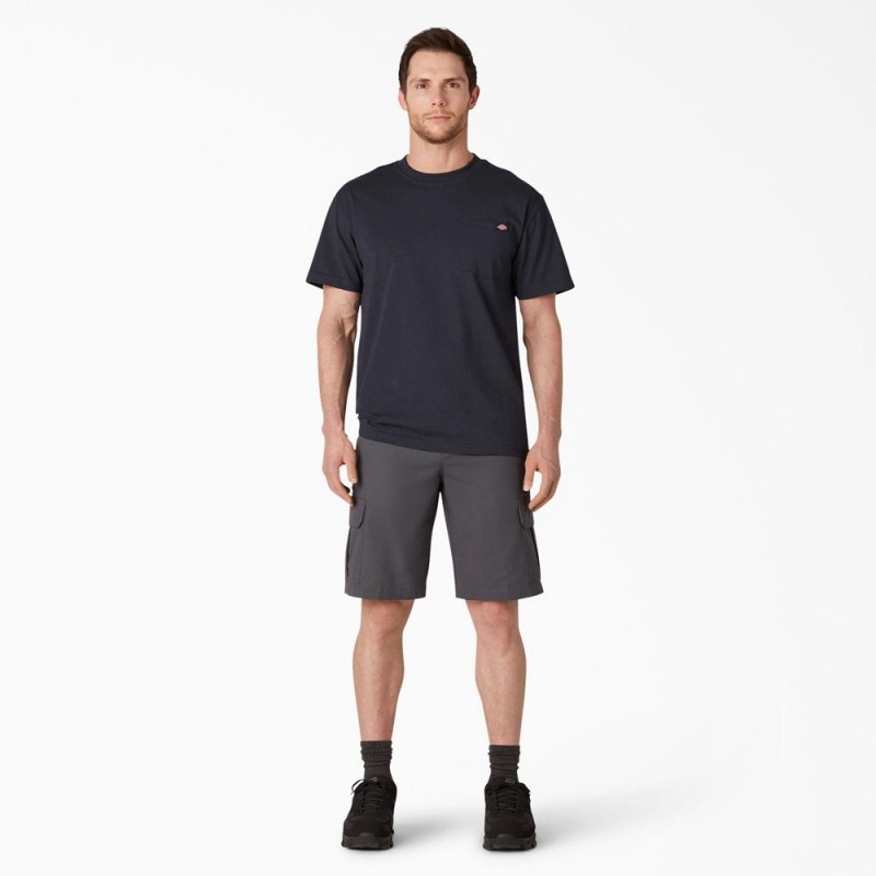 Grey Men's Dickies FLEX Cooling Active Waist Regular Fit Cargo Shorts | TFN972031