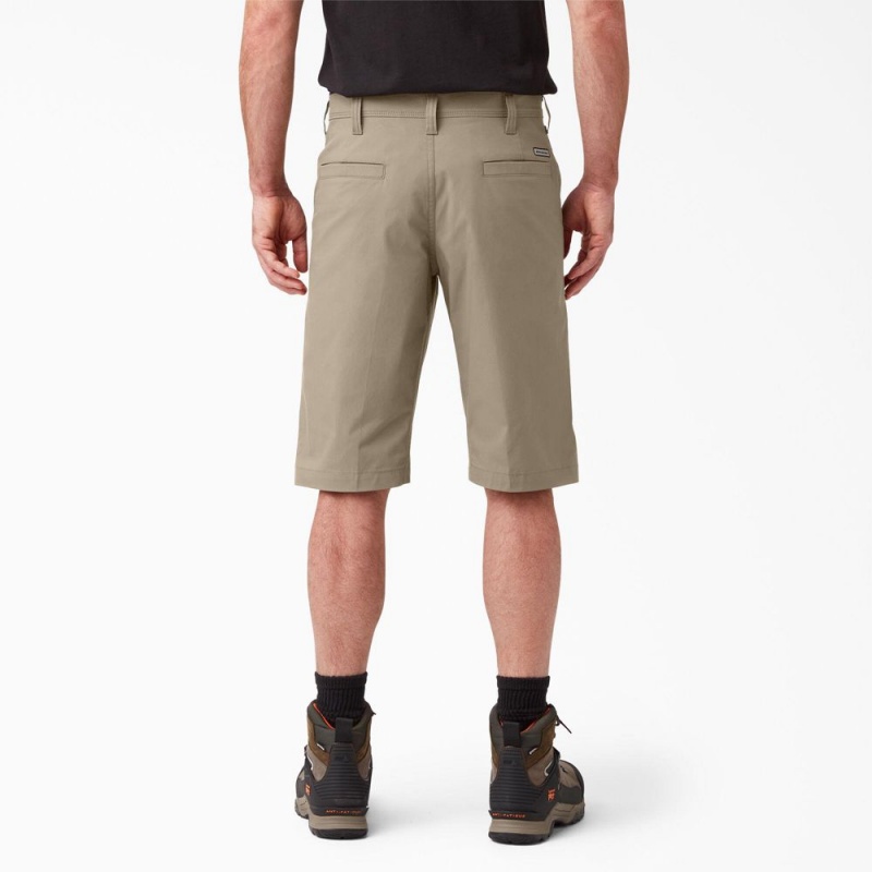 Grey Men's Dickies FLEX Cooling Regular Fit Utility Shorts | LDI748309