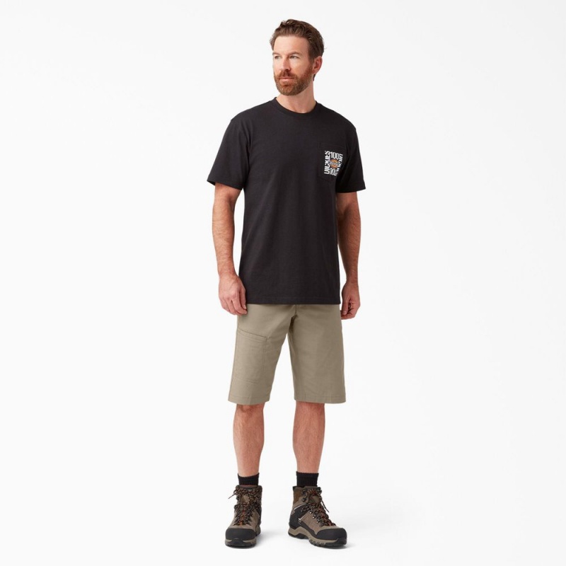 Grey Men's Dickies FLEX Cooling Regular Fit Utility Shorts | LDI748309