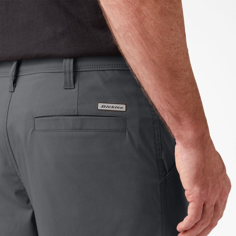 Grey Men's Dickies FLEX Cooling Regular Fit Utility Shorts | CRN142780