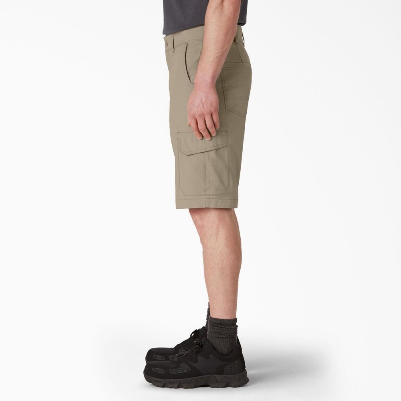 Grey Men's Dickies FLEX Cooling Regular Fit Cargo Shorts | XEB328947