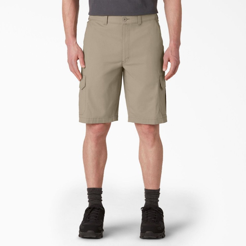 Grey Men\'s Dickies FLEX Cooling Regular Fit Cargo Shorts | XEB328947