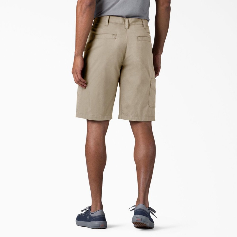 Grey Men's Dickies FLEX Cooling Regular Fit Utility Shorts | HUA821374