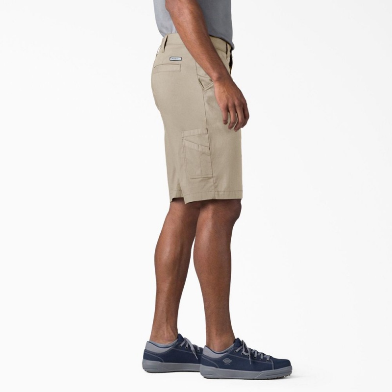 Grey Men's Dickies FLEX Cooling Regular Fit Utility Shorts | HUA821374