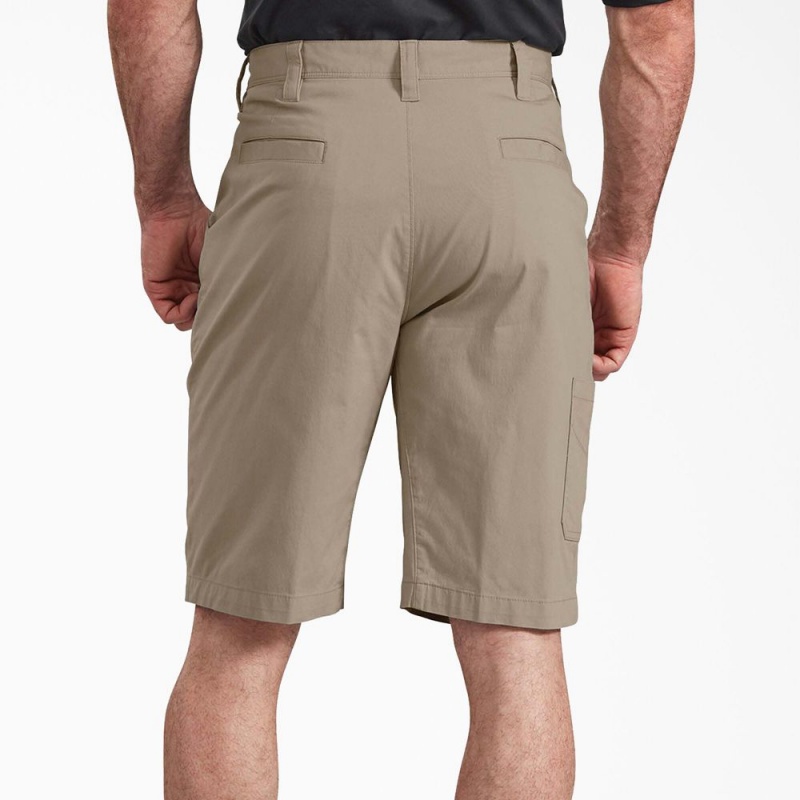 Grey Men's Dickies FLEX Cooling Regular Fit Utility Shorts | HUA821374