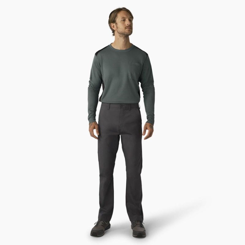 Grey Men's Dickies FLEX Cooling Relaxed Fit Pants | HEY917430