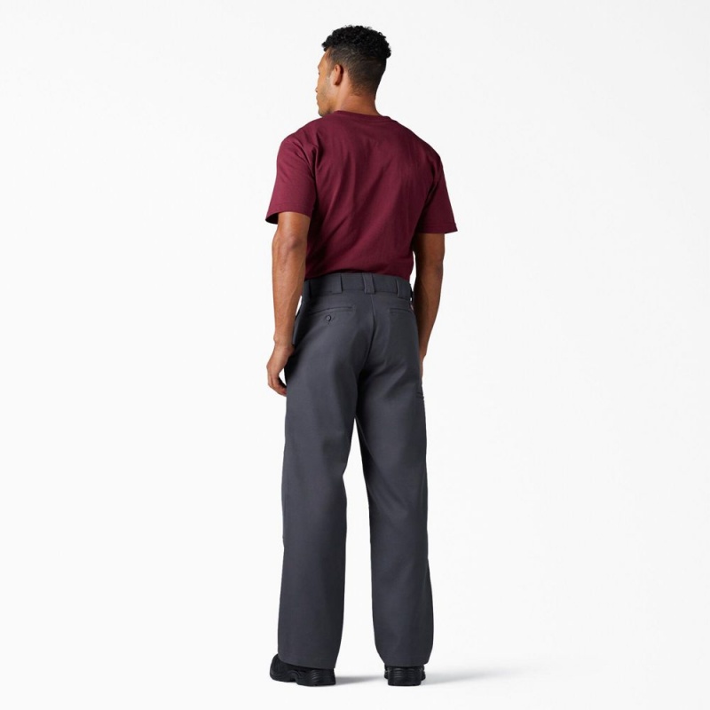 Grey Men's Dickies FLEX Loose Fit Double Knee Work Pants | JUZ675304